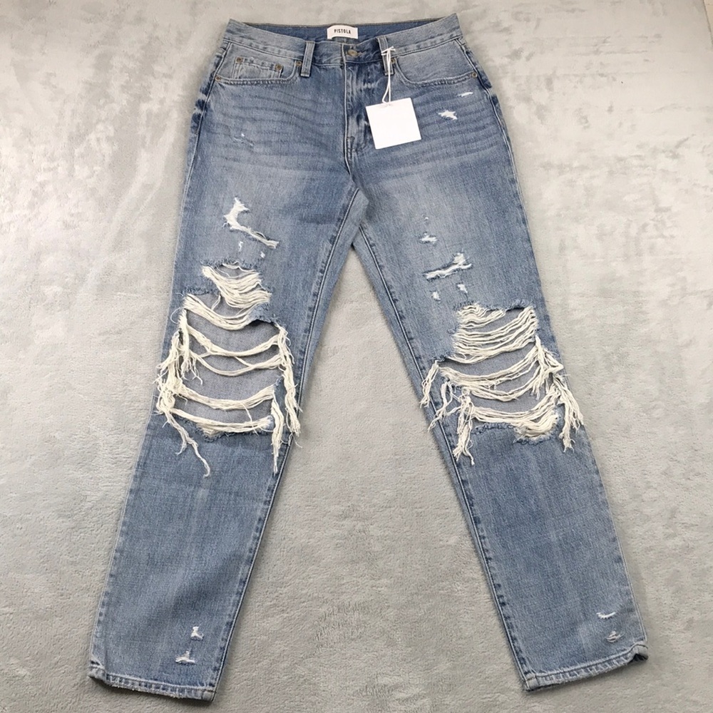 Pistola Distressed Light Wash Presely Jeans Size 26 New
